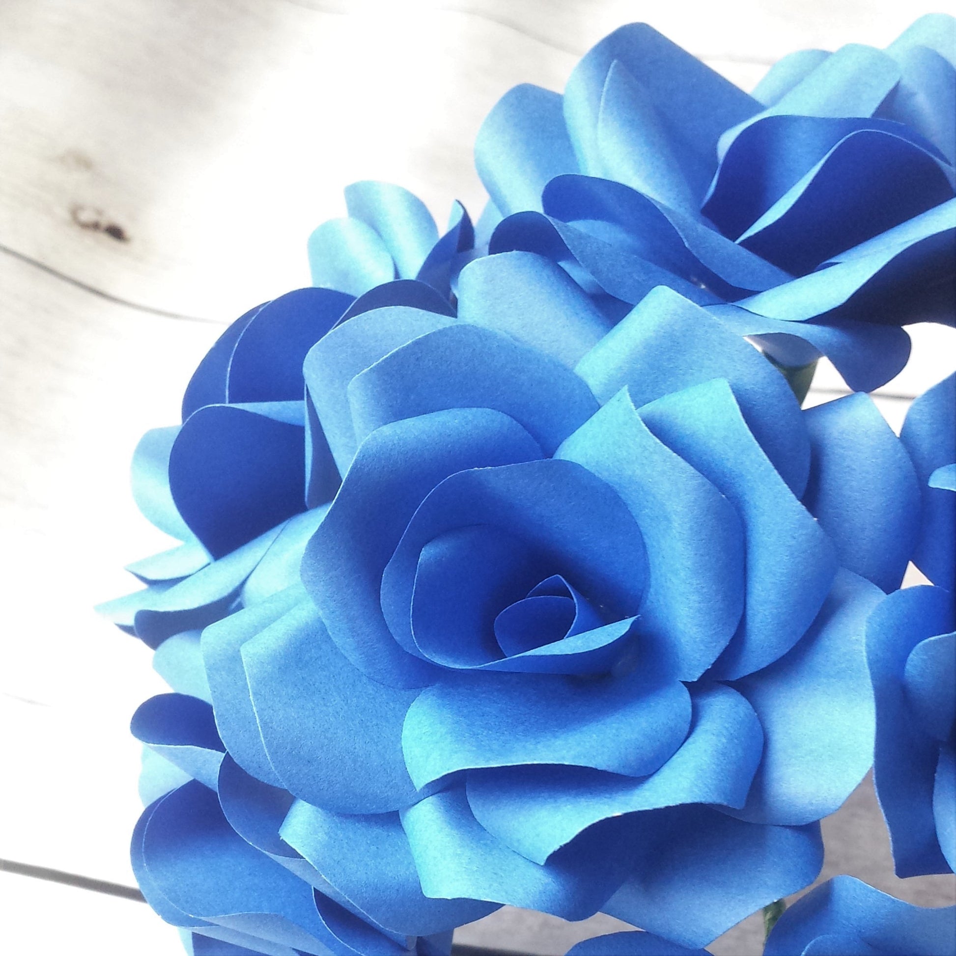 Royal Blue Paper Roses