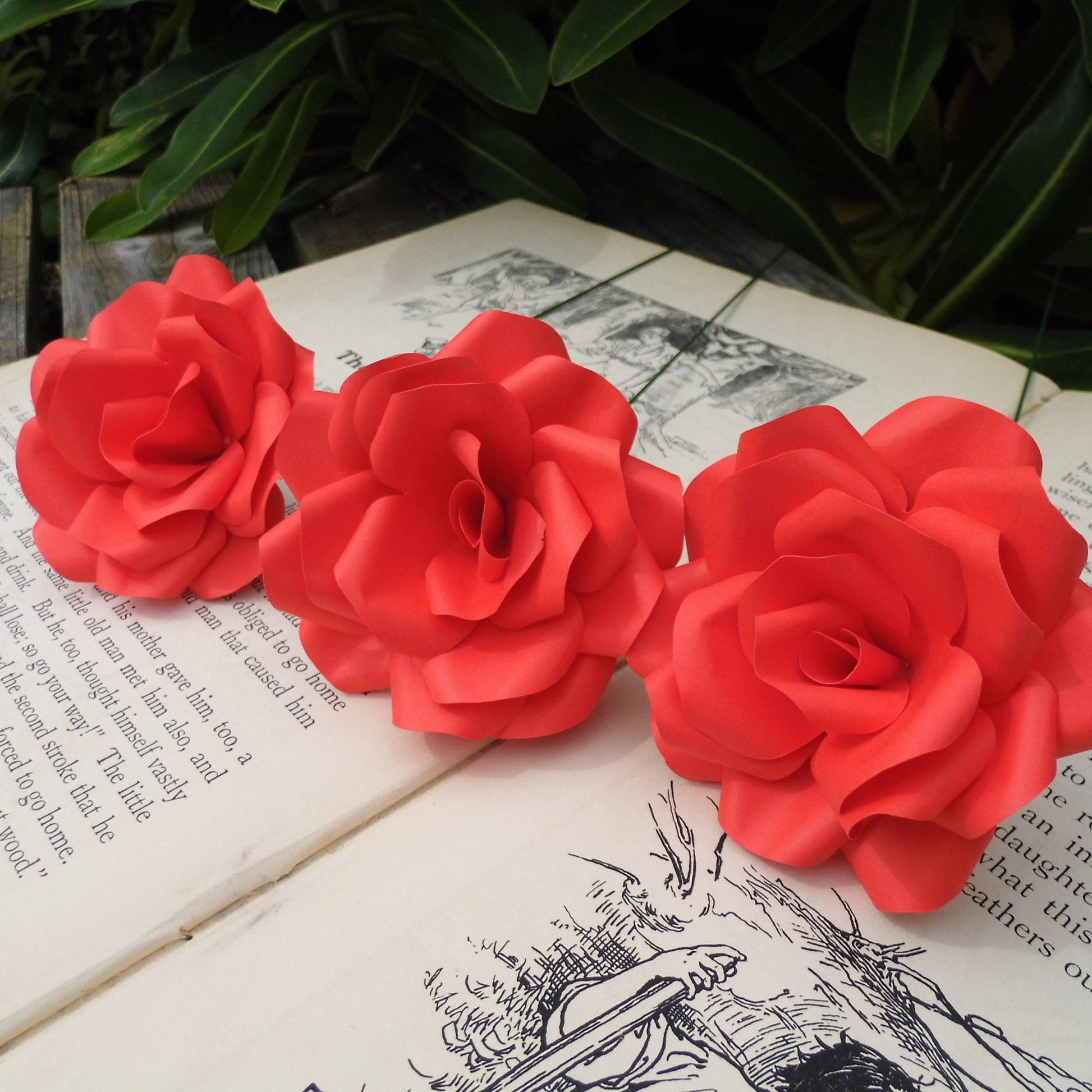 Red Paper Flowers