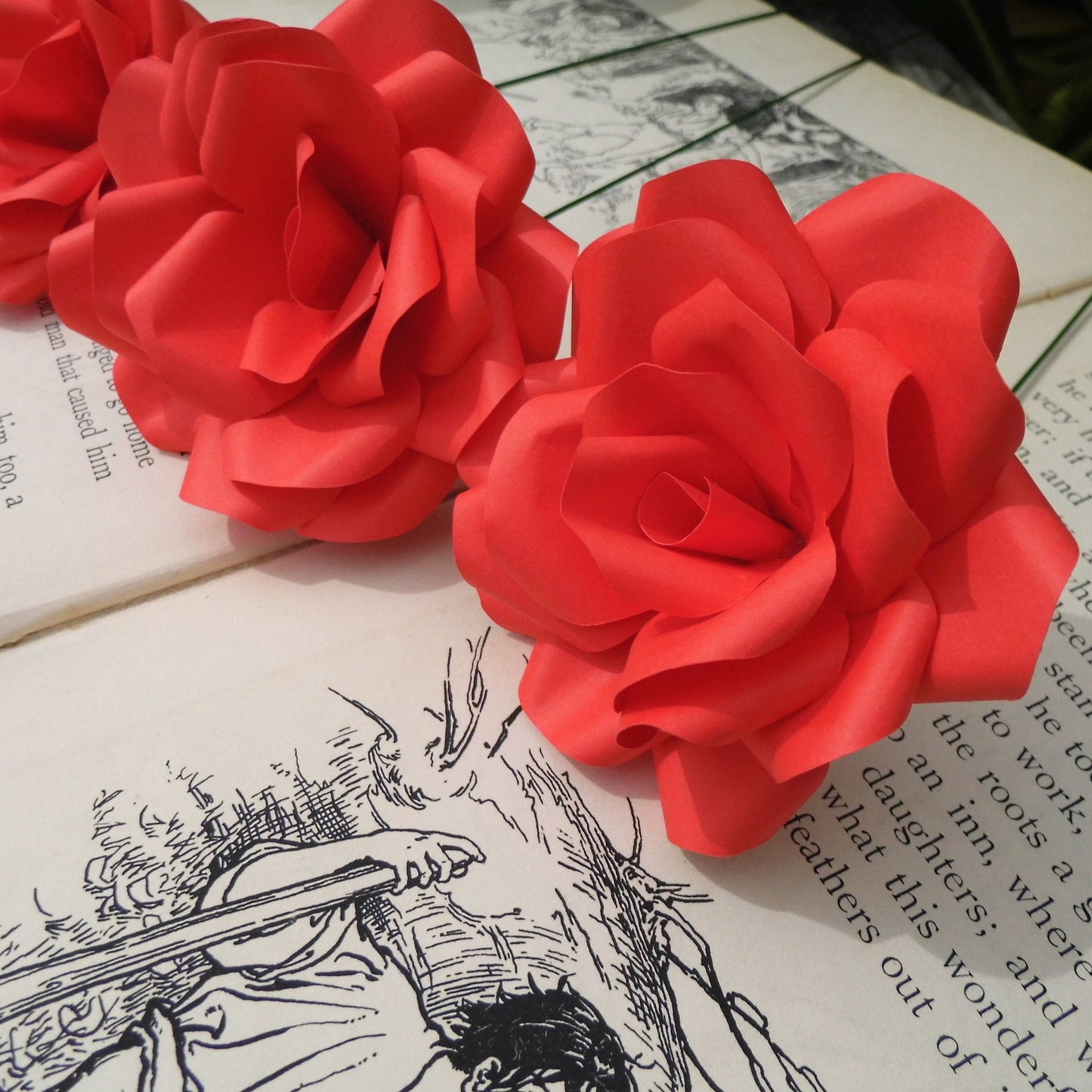 Red Paper Roses