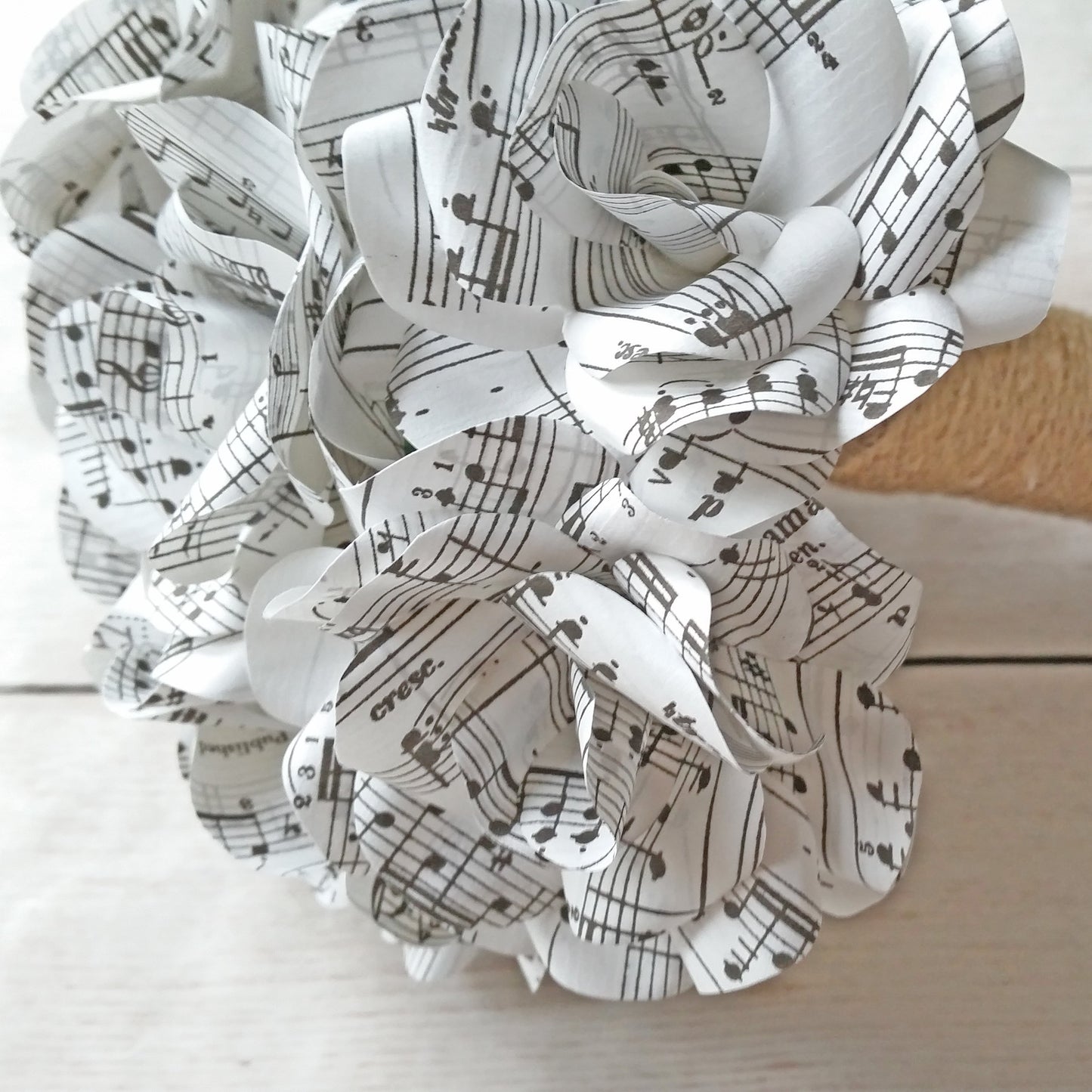 Sheet Music Paper Flower Bridal Bouquet & Buttonhole/Boutonniere