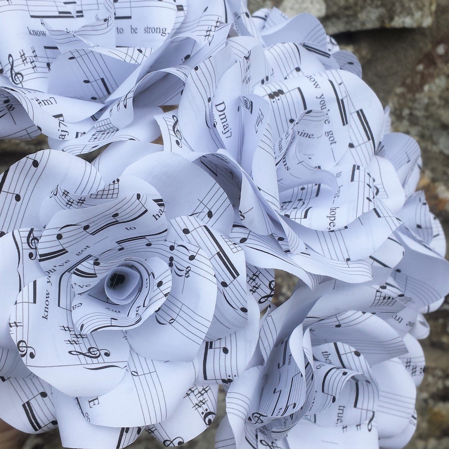 Sheet Music Paper Flowers