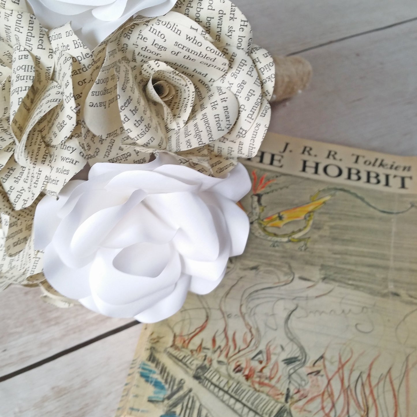 The Hobbit Paper Flower Bridal Bouquet