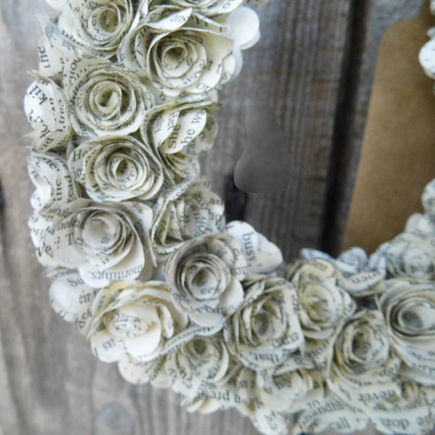 Lucky Horseshoe Paper Flower Wreath - Wedding Decor, Home Decor or Gift